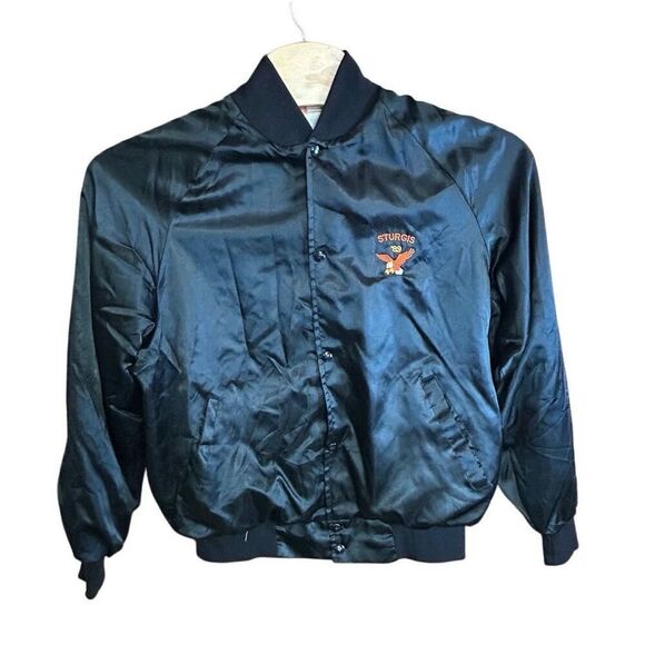 Sturgis 89 Motorcycle Jacket Vintage Harley Eagle Everlasting Embroidery Large ( - Picture 1 of 4